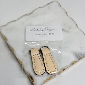 Leather Zipper Pulls Set Of 2 New